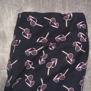 Lularoe | pattern stretch printed soft OS (2-10) sunglasses black fun funky y2k